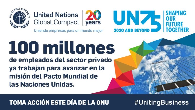UN Global Compact pide a 100 millones de empleados que impulsen la acción empresarial para alcanzar los ODS