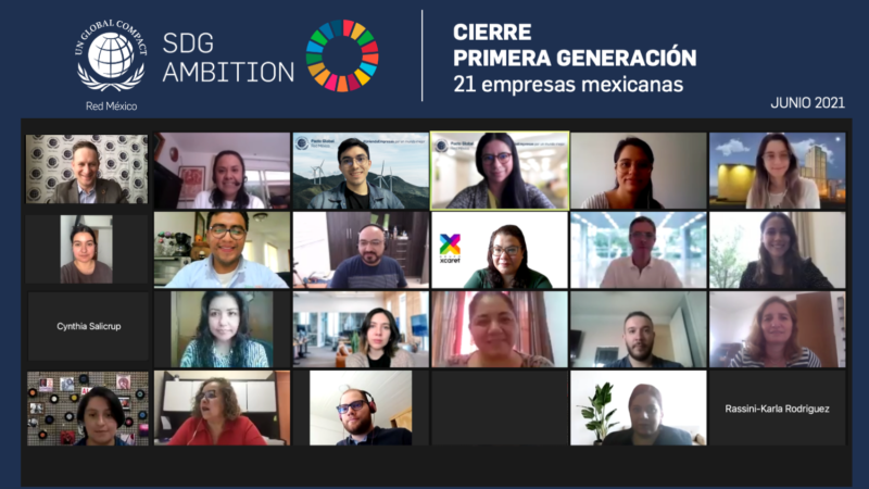 21 empresas mexicanas concluyeron su formación en el programa SDG Ambition de UN Global Compact