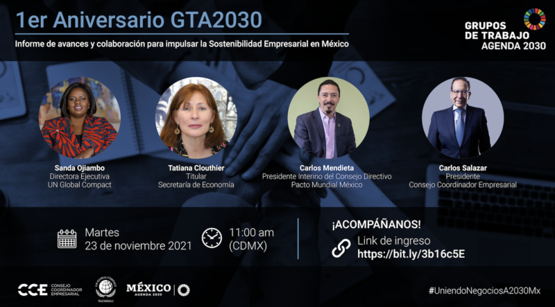 1er Aniversario GTA2030 | Informe de Avances y Colaboración para impulsar la Sostenibilidad Empresarial en México